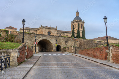 Cathedral of the city of Ciudad Rodrigo at sunset, Salamanca, Castilla y León, Spain. photo