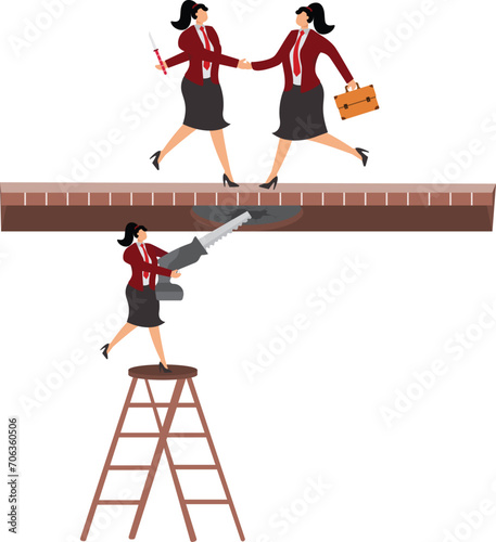 Downsizing Unemployment, Conspiracy,Business,Security,Politician,Handshake, Businesswoman
