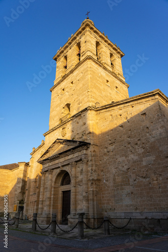 Cathedral of the city of Ciudad Rodrigo at sunset, Salamanca, Castilla y León, Spain.