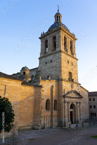 Cathedral of the city of Ciudad Rodrigo at sunset, Salamanca, Castilla y León, Spain.