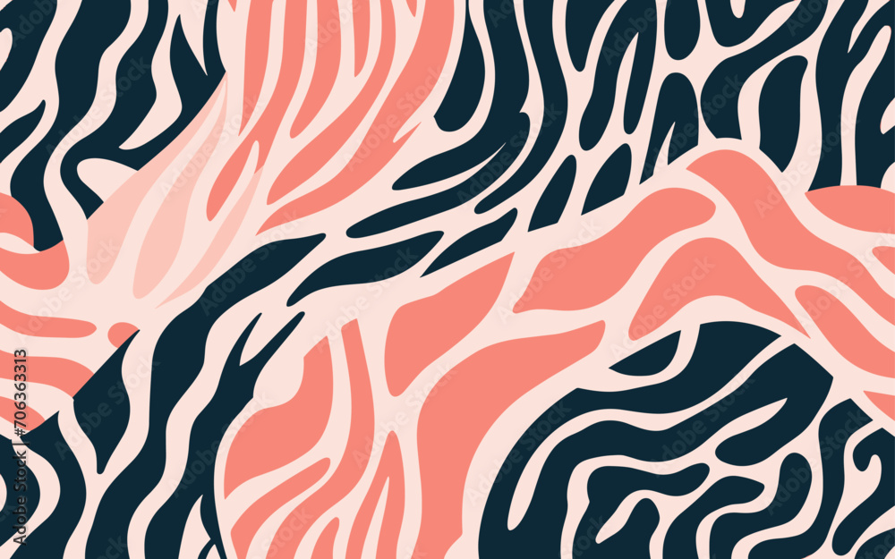 Obraz premium Abstract animal skin pattern background. Good for fashion fabrics, postcards, email header, banner, events, covers, advertising, and more. Valentine's day, women's day, mother's day background.