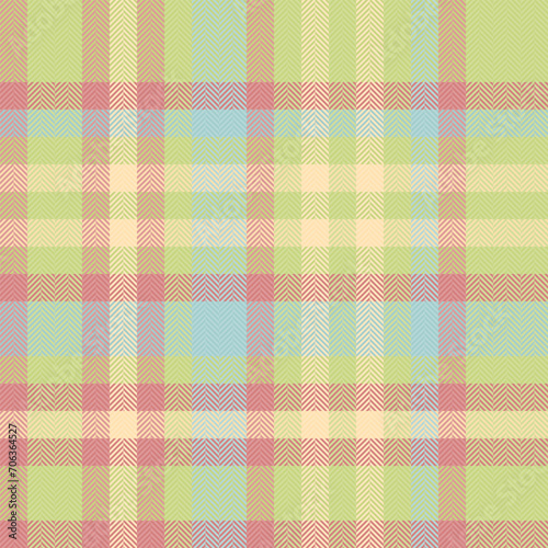 Vector seamless fabric of check pattern tartan with a textile texture plaid background.