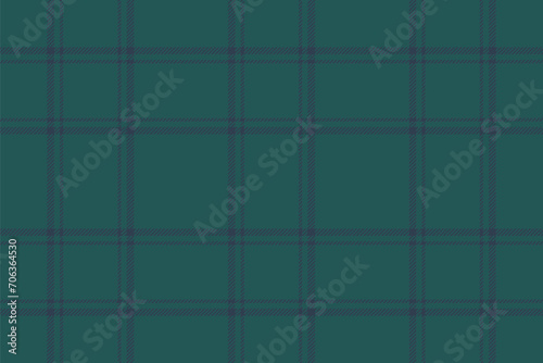 Plaid background, check seamless pattern in green. Vector fabric texture for textile print, wrapping paper, gift card or wallpaper.