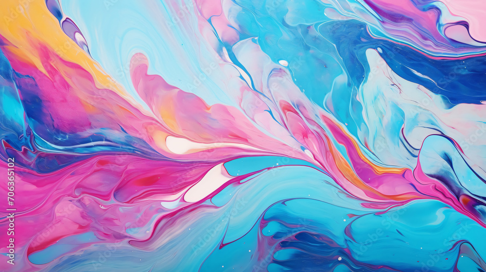 Fluid painting abstract texture. Intensive colorful