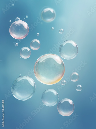 water color bubbles on light blue 3