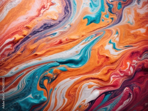Abstract marbling oil acrylic paint background. Generative AI