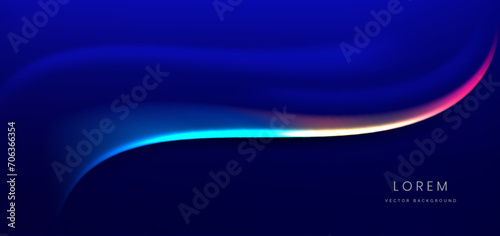 Abstract gradient colorful on dark blue background. You can use for ad, poster, template, business presentation.