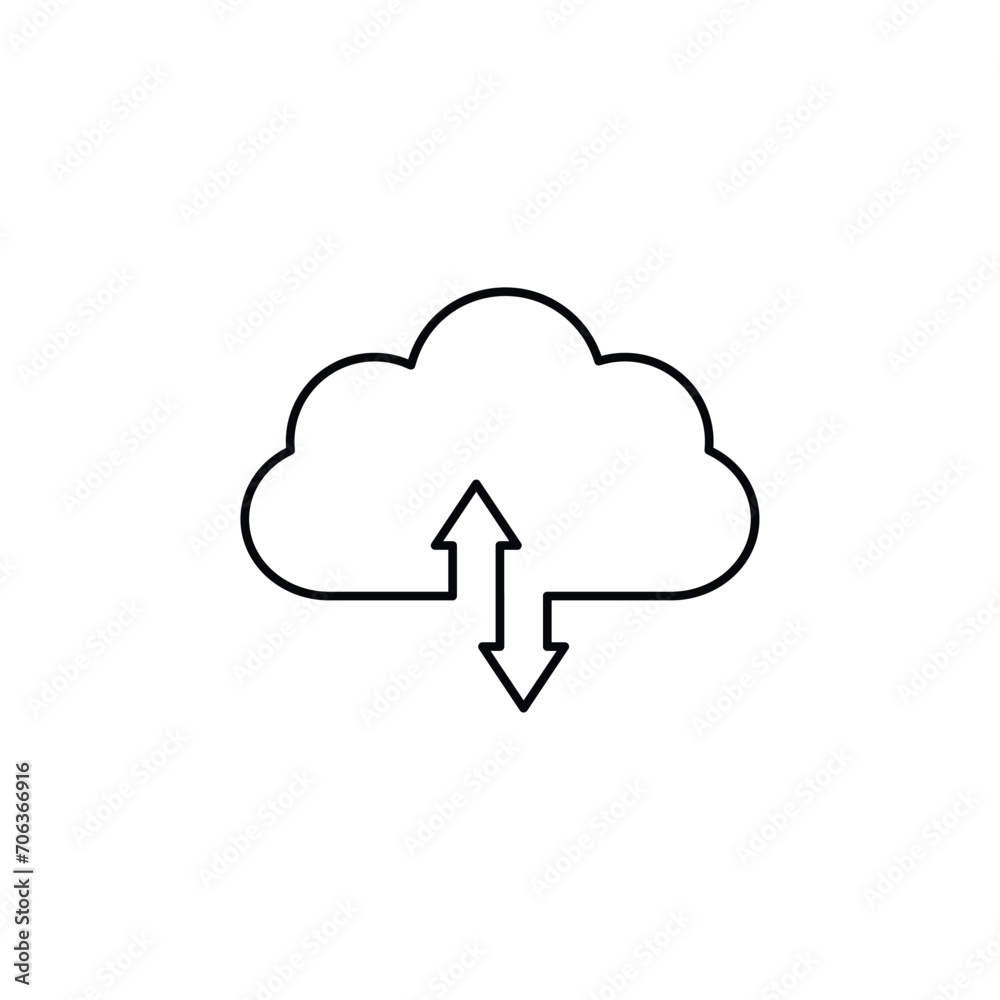cloud storage icon hosting vector cloud storage icon hosting vector