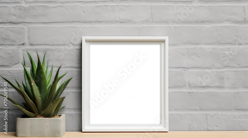 frame mockup on wall in living room © Onchira