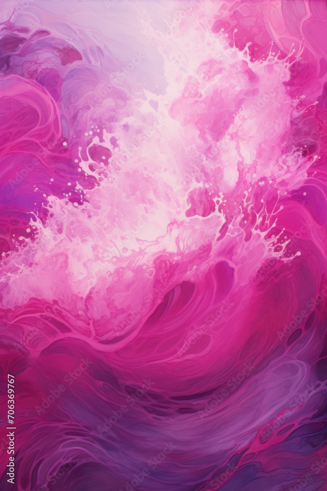 Abstract water ocean wave, hot pink, magenta, raspberry texture