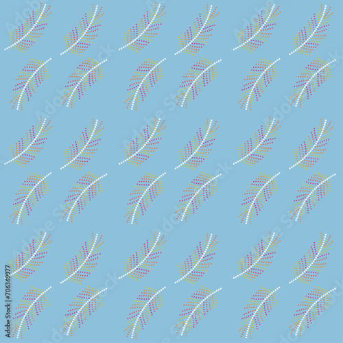 Seamless pattern on blue background