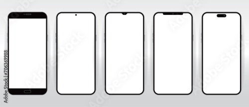 スマートフォンのイラストセット