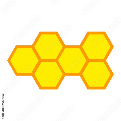 Inverted honeycomb line icon. Bees, wax, beehive, bear, connection, apiary, wasps, drone, sting, hexagon, nectar, pollen. Vector icon for business and advertising