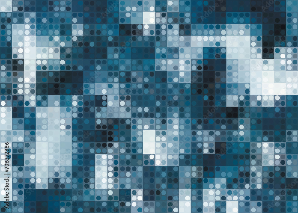 blue white digital abstract pixel vector image falling snow blue white digital abstract pixel vector image falling snow