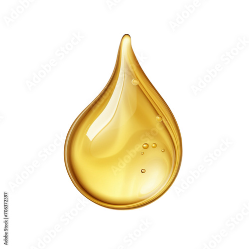 Oil drop with bubbles texture Isolated on transparent, Generative AI