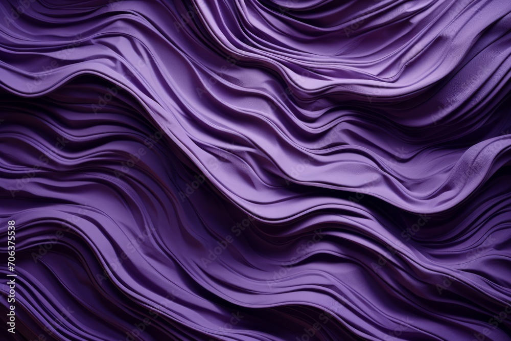 Fototapeta premium Elegant Purple Silk Fabric Waves Texture Background
