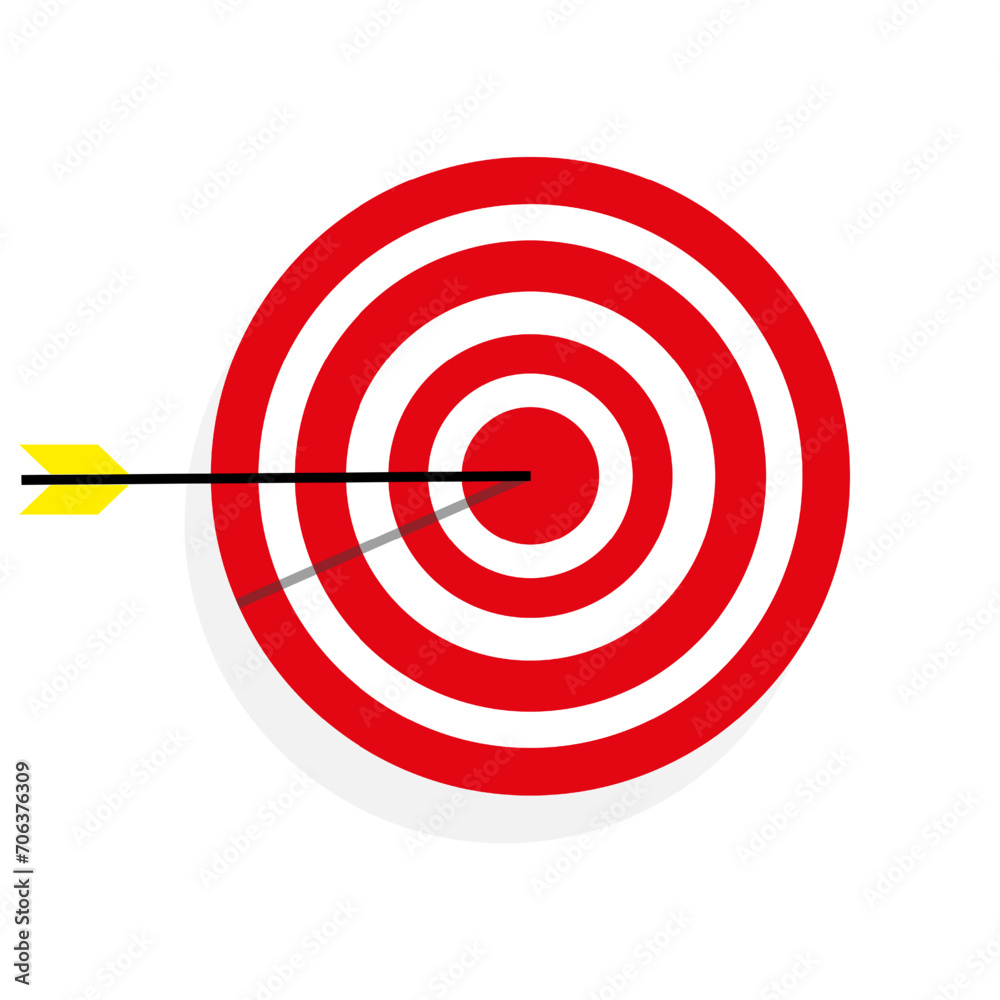 Target with arrow in center line icon. Target, bullseye, shooting range, darts, shooting, pistol, shooter, bow, sight. Vector icon for business and advertising Target with arrow in center line icon. Target, bullseye, shooting range, darts, shooting, pistol, shooter, bow, sight. Vector icon for business and advertising
