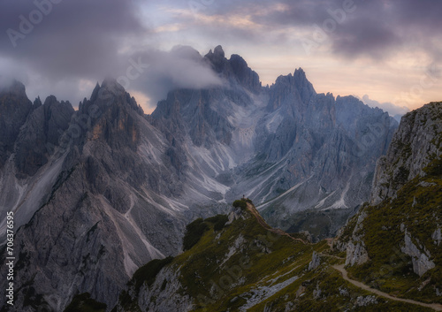 Breathtaking View of Dolomites mountain range Cadini di Misurina  - Italy © Maurizio