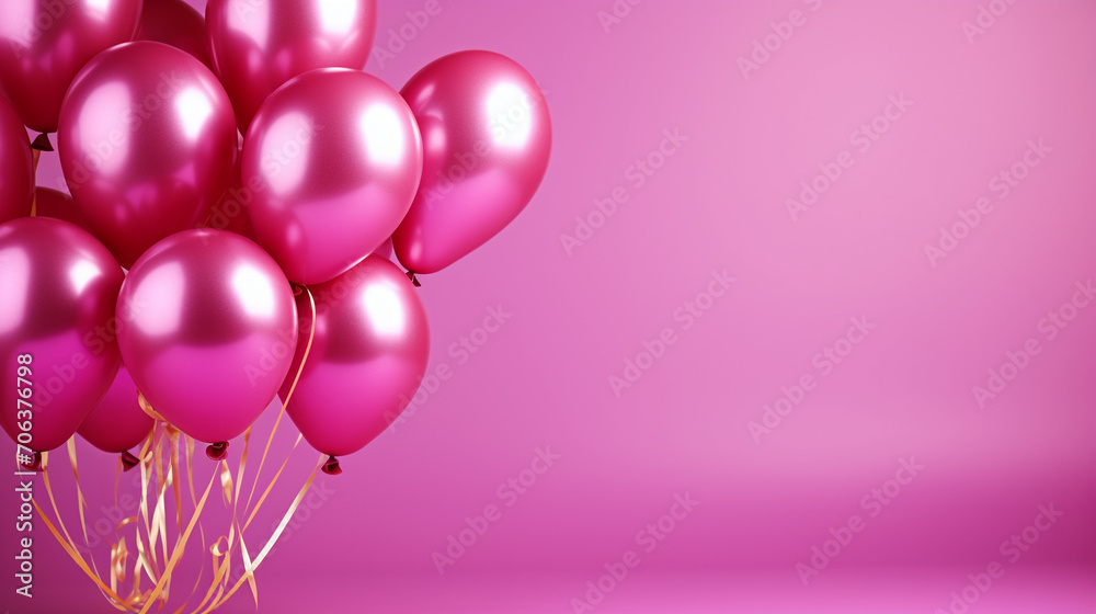 Golden Years Celebration: Shiny Pink and Golden Balloons for 30th Anniversary