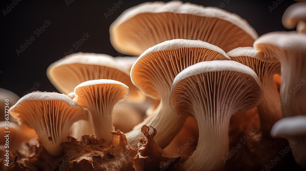 Photo of mushroom close up in the forest Photo of mushroom close up in the forest