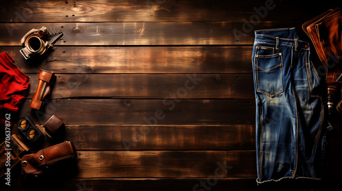 Background concept many handy tools on wooden background, space for text photo