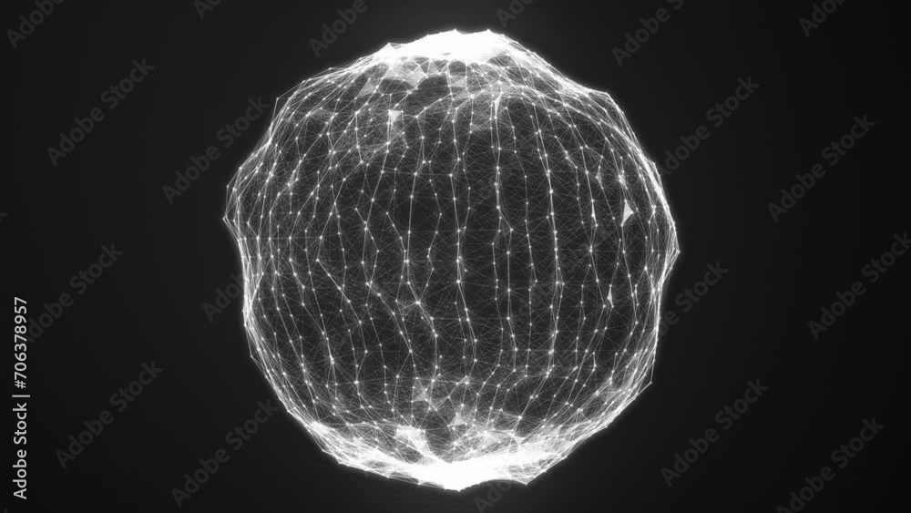 Digital Background - Abstract Technology Network Sphere Digital Background - Abstract Technology Network Sphere