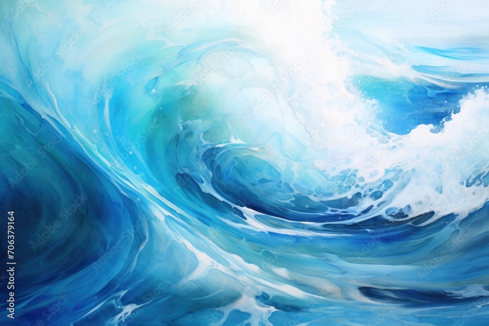 Abstract water ocean wave, sapphire, cobalt, azure texture