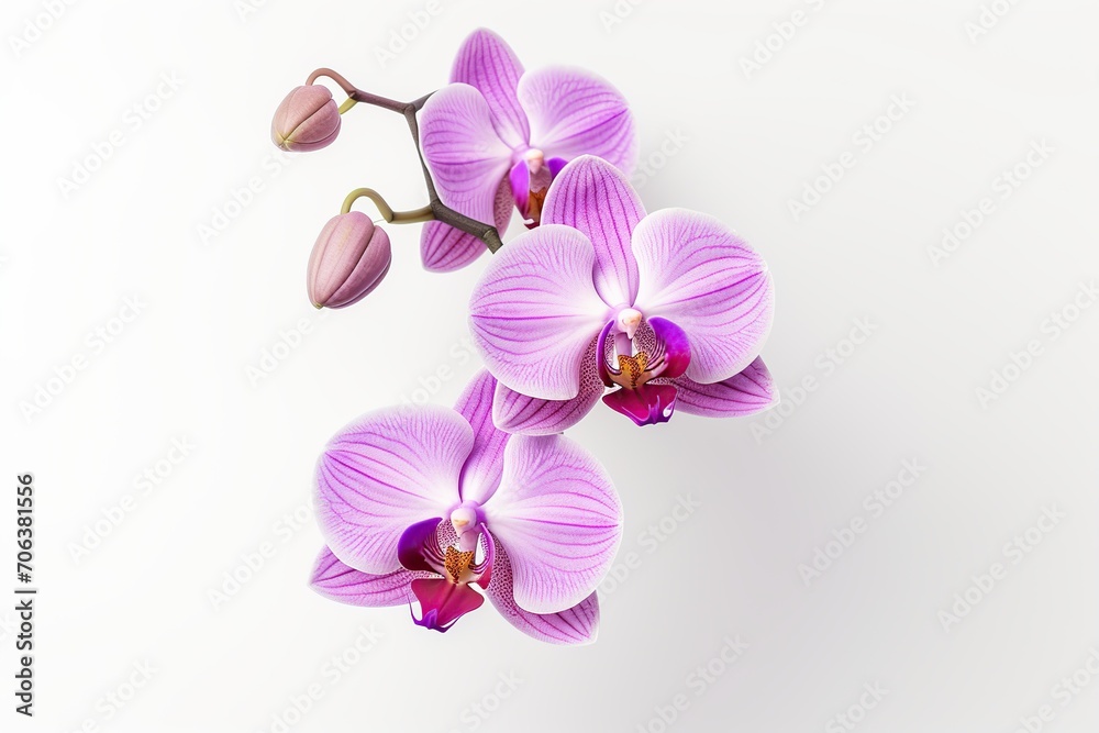 Beautiful purple orchid flower on white background Beautiful purple orchid flower on white background