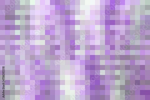 Abstract pattern, color combination pixel effect. Squares in neon violet, purple pink magenta colors variety of shades and nuances. Fresh colorful modern background, fashion trend in color combination