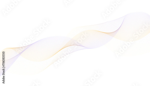 Abstract white yellow gradient flowing wave lines on white background. Modern colorful wavy lines pattern design element. Suit for poster, website, banner, presentation, cover, brochure, flyer, header