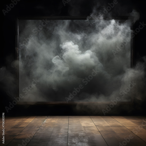 Atmospheric elements  a combination of smoke  fog  textures and backgrounds created by AI