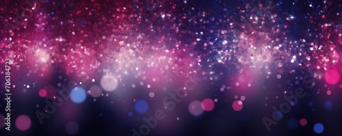 Background of abstract glitter lights. Magenta, platinum, and navy