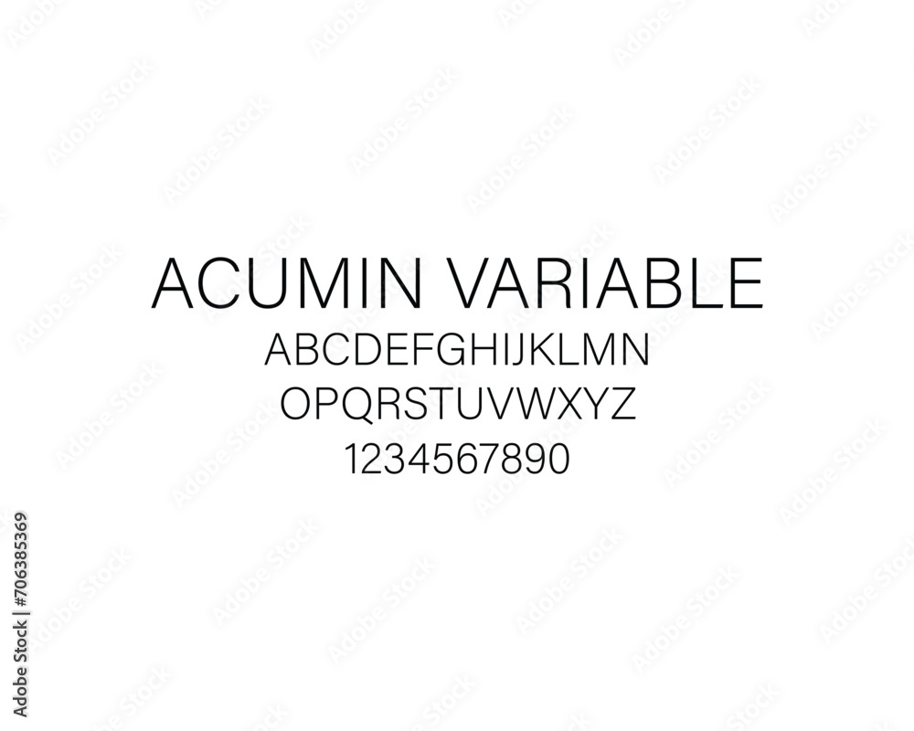 Acumine Variable Font, font, letter, numbers, design