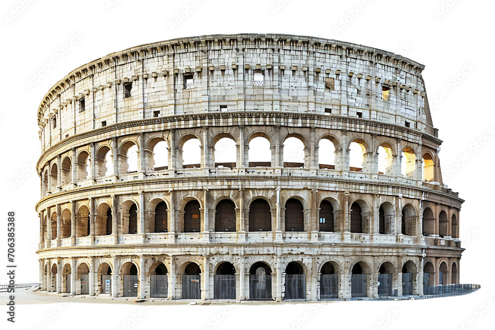 Roman Colosseum isolated on transparent background