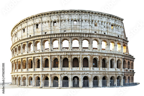 Roman Colosseum isolated on transparent background