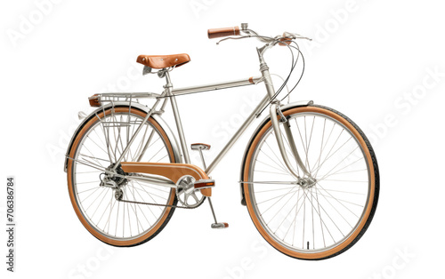 Embracing Style and Tradition on a Vintage Bicycle on White or PNG Transparent Background