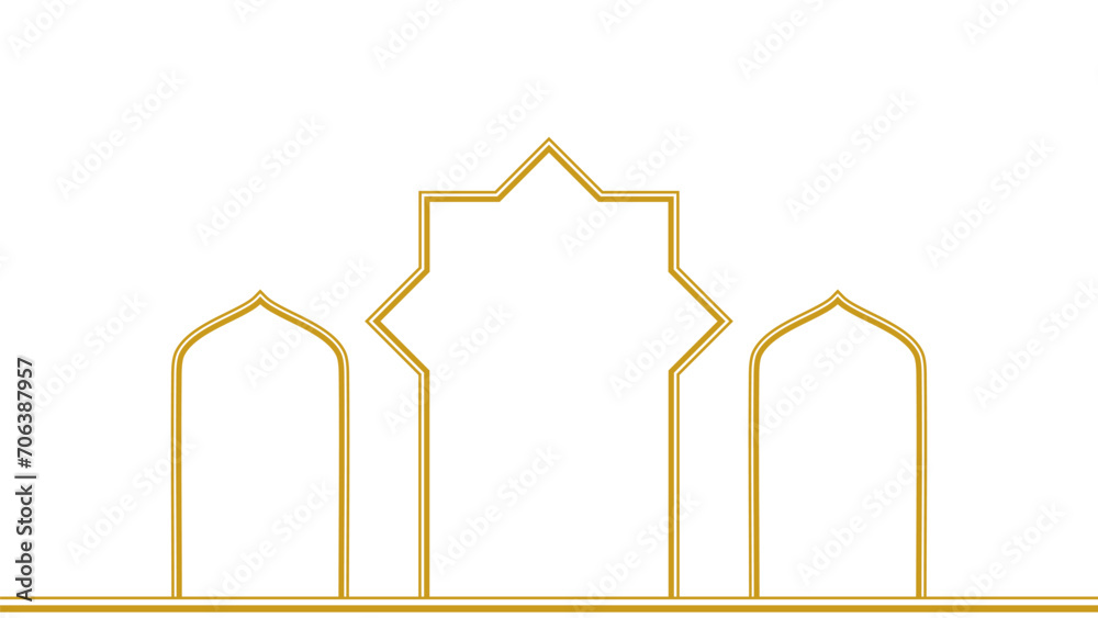 Ramadan Kareem Decoration. Golden Windows Ramadan Kareem. Element Vector eps10 Ramadan Kareem Decoration. Golden Windows Ramadan Kareem. Element Vector eps10