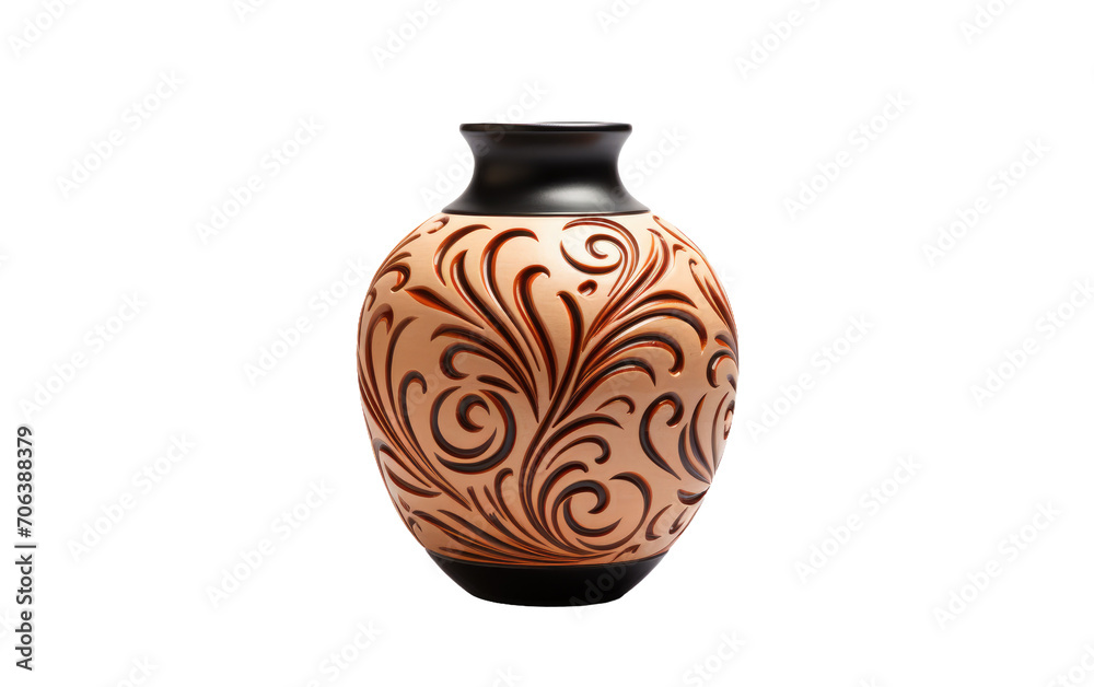 Redefining Spaces with a Decorative Ceramic Vase on White or PNG Transparent Background