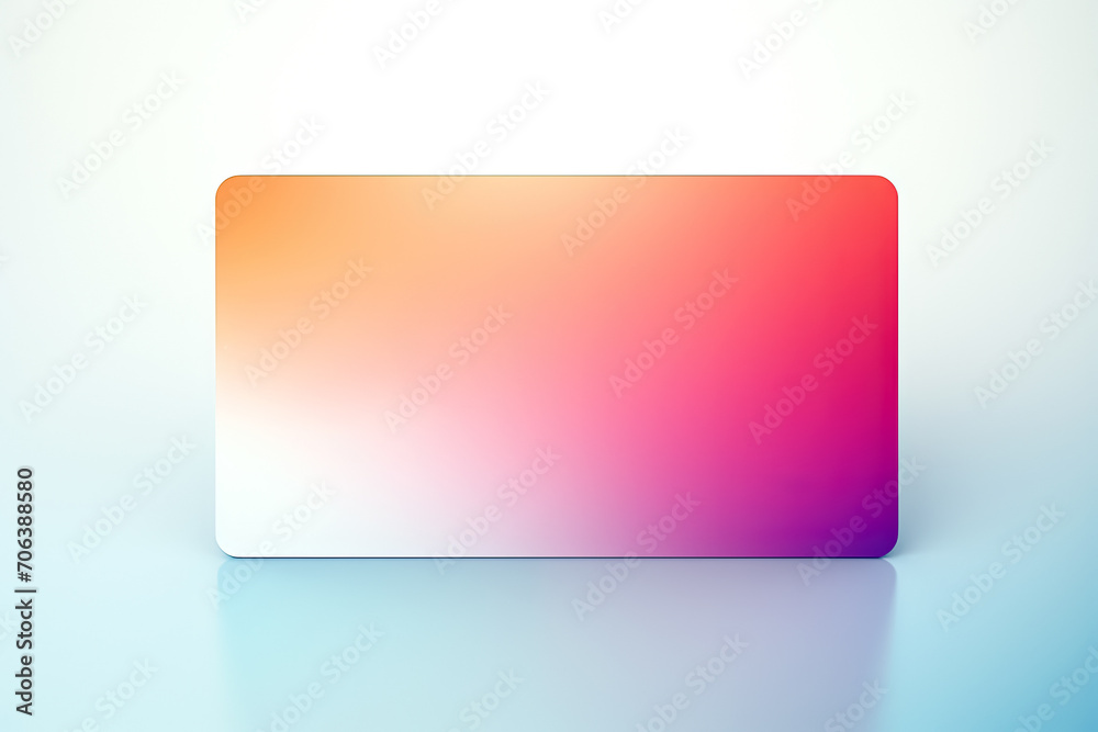 Blank business card on a light background. Generative Ai Blank business card on a light background. Generative Ai