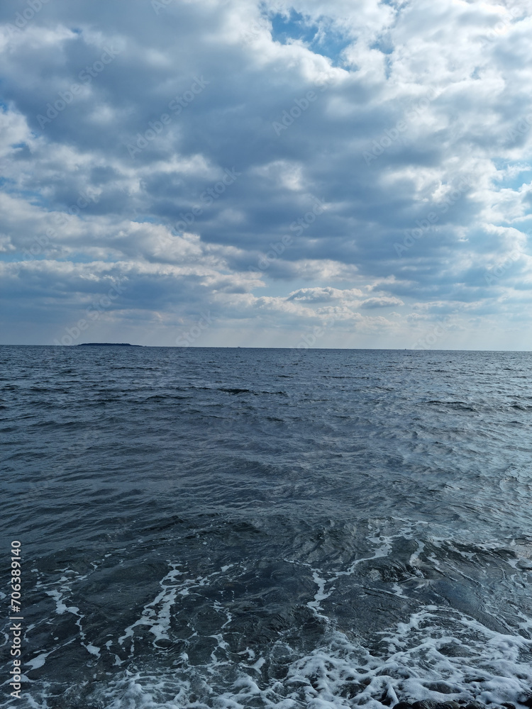 
Cloudy sky and sea landscape.