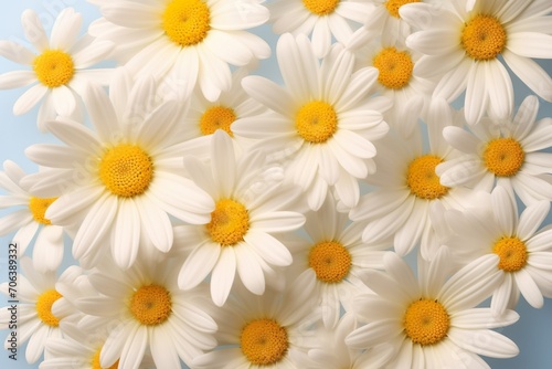 top view of daisy flowers generative ai