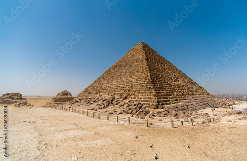 pyramid in the desert in luxor egypt