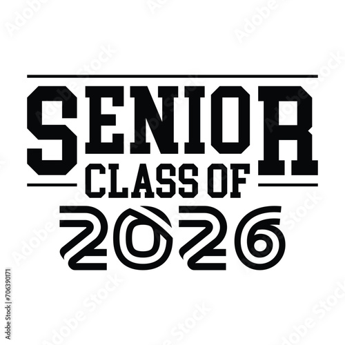 Senior class of 2026 text vector 