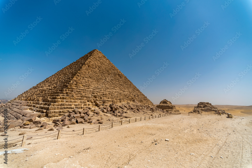 pyramid in the desert in luxor egypt