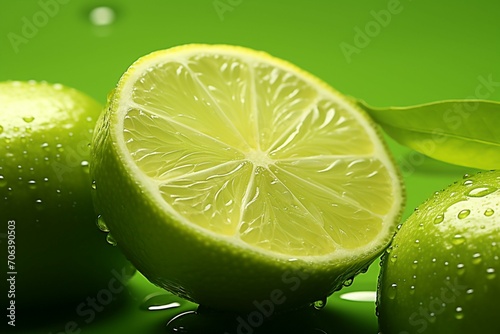 Zesty appeal Lime displayed against a light lime colored background