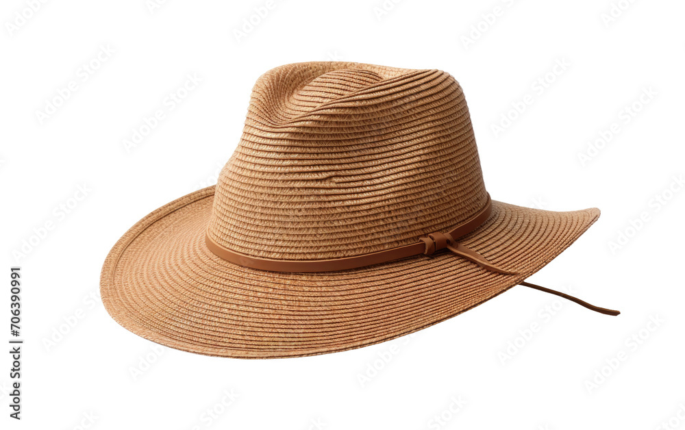 Handcrafted Straw Hat for Coastal Vibes on White or PNG Transparent Background Handcrafted Straw Hat for Coastal Vibes on White or PNG Transparent Background