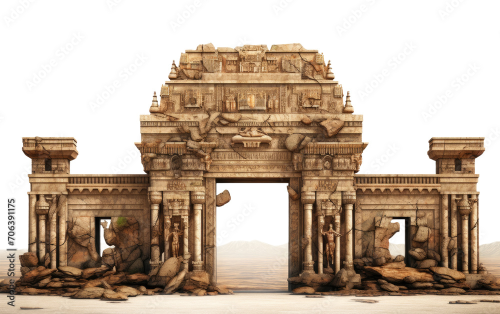 Journeying Through a Remarkable Historical Landmark on White or PNG Transparent Background