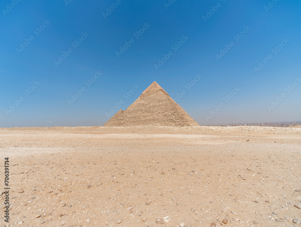 ancient pyramid in the desert in egypt