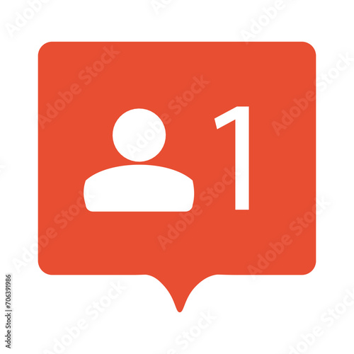 New subscriber line icon. Social network, chatting, communication, emoji, internet, files, correspondence, dating. Vector icon for business and advertising