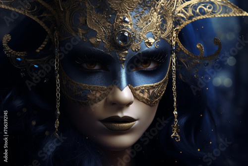 carnival masked girl's face © digitalpochi
